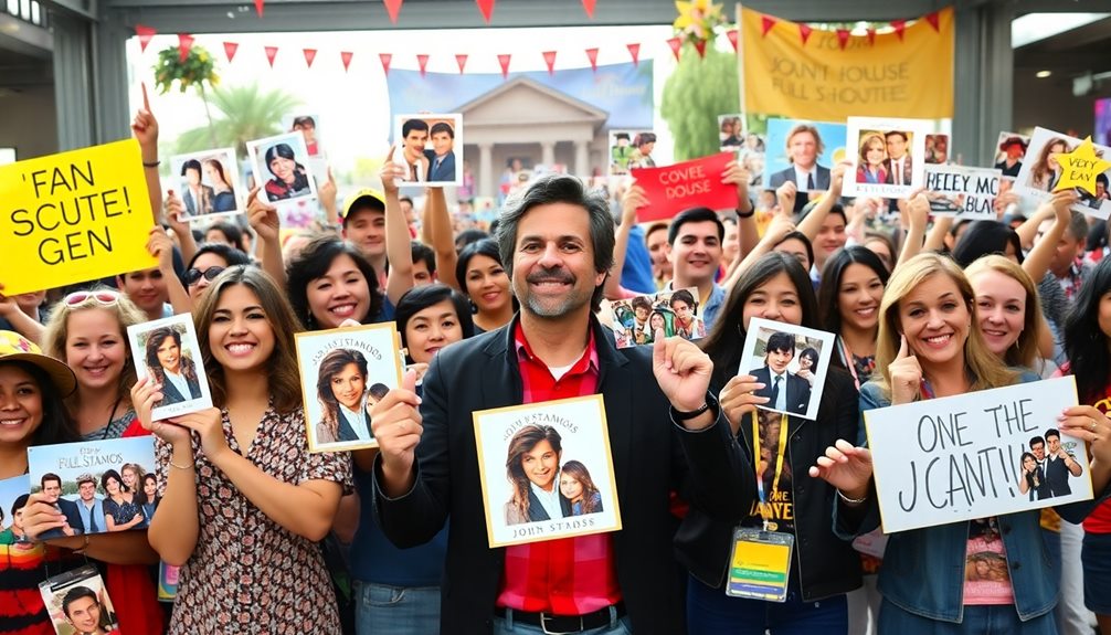 stamos receives fan adoration