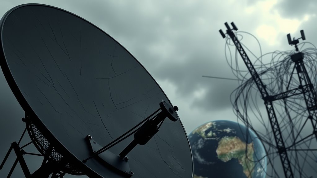 satellite jamming disrupts communications
