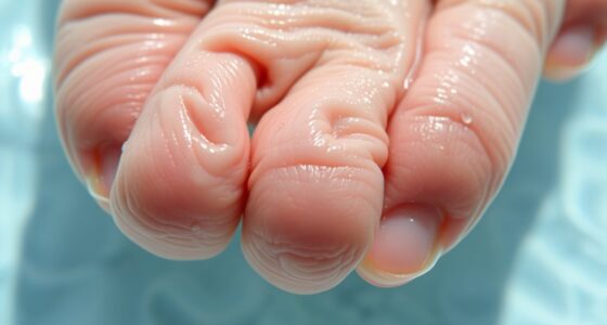 water induced finger wrinkling benefits