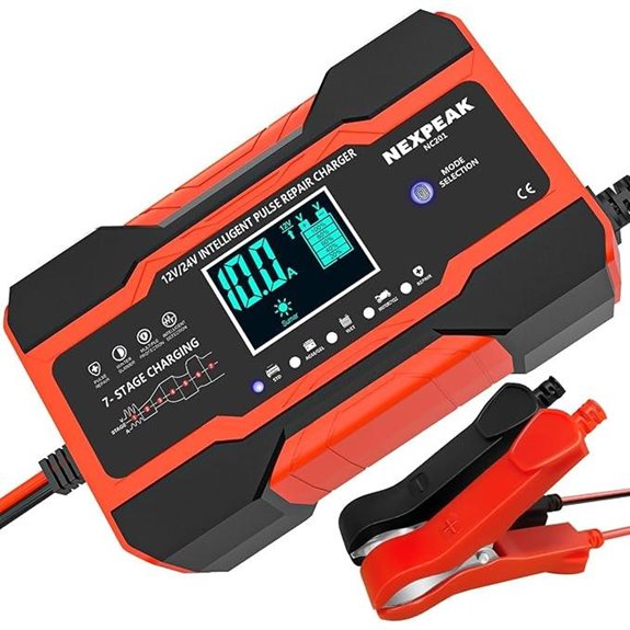 NEXPEAK NC201 10-Amp Battery Charger & Maintainer