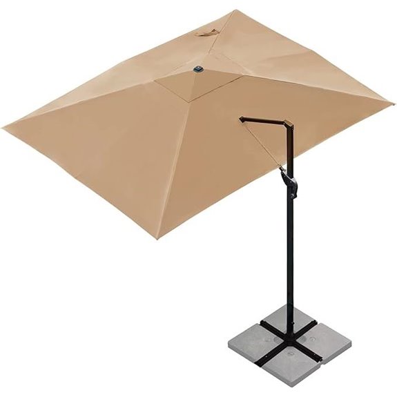 Sunnyglade 10x13ft Offset Patio Umbrella with Tilt