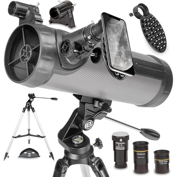 National Geographic 114mm Reflector Telescope with Smartphone Adapter