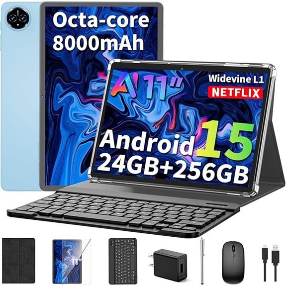 11-Inch Android Tablet with Keyboard and Accessories