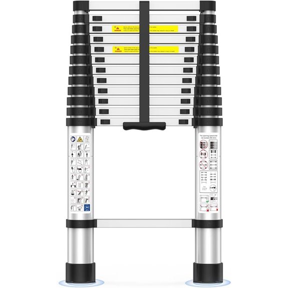 Telescoping Extension Ladder 12.5 FT Heavy Duty