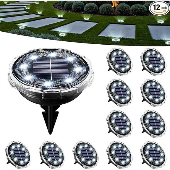 SOLPEX 12 Pack Solar Ground Pathway Lights