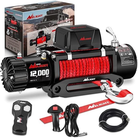 Nilight 12V Electric Winch for Jeep UTV Trailer