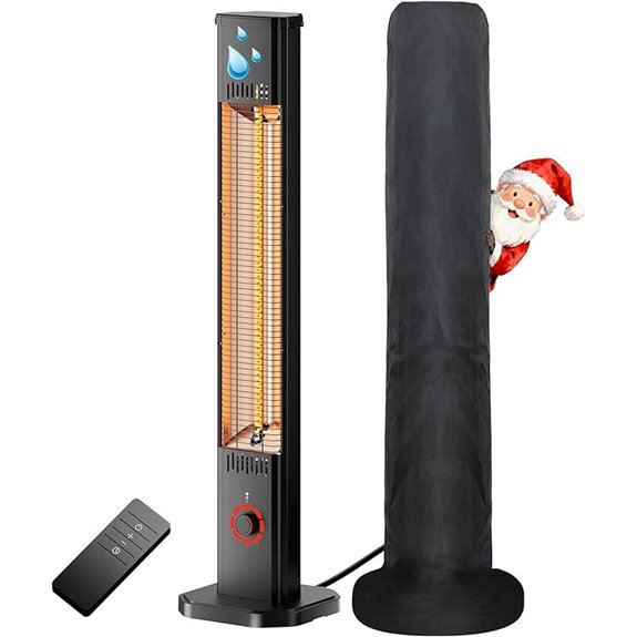 Outdoor Patio Heater 1500W with Timer and Cover