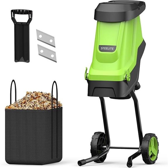 STEELITE 15-Amp Electric Wood Chipper with Bag