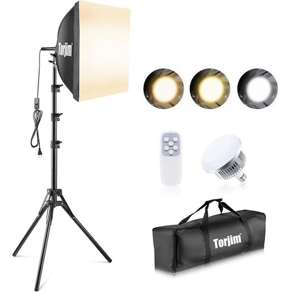 Torjim 16 Softbox Photography Lighting Kit with LED Bulbs