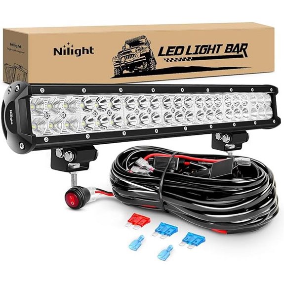 Nilight 20-Inch 126W LED Light Bar with Wiring Kit