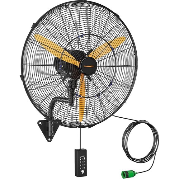 24-Inch Wall Mount Oscillating Misting Fan