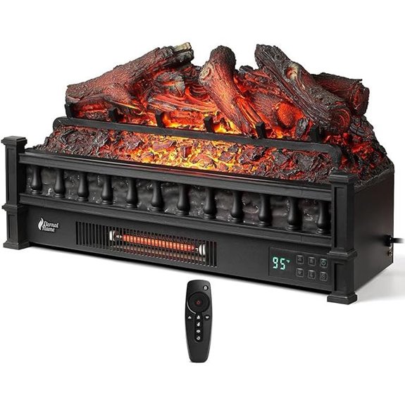 TURBRO 26-Inch Infrared Electric Fireplace Heater