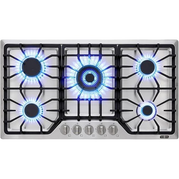 30-inch Gas Cooktop with 5 SABAF Burners