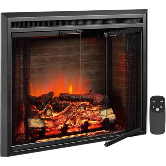 PuraFlame Klaus Electric Fireplace Insert 33-Inch Wide