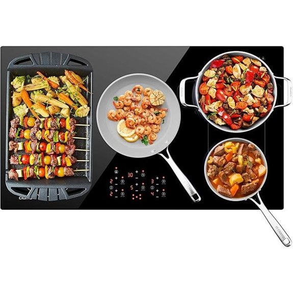 CIARRA 36 Induction Cooktop with 5 Burners
