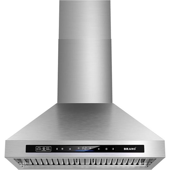 36-inch Stainless Steel Range Hood with Touch Control