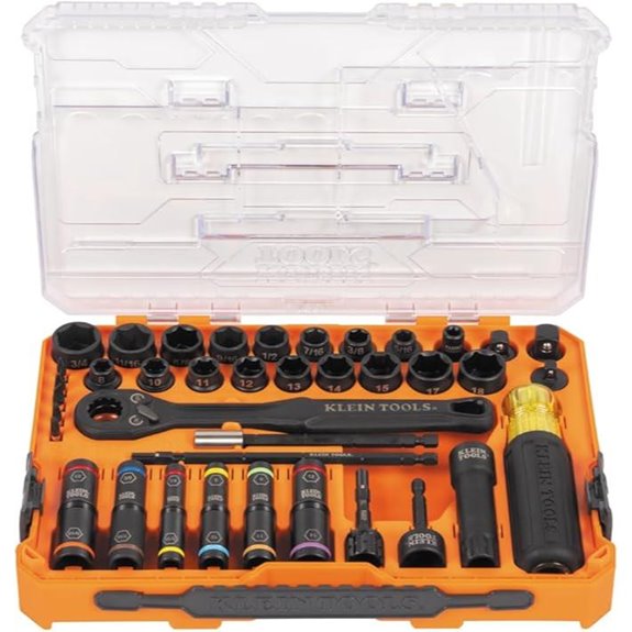 Klein Tools 39-Piece Impact Socket Set with Ratchet