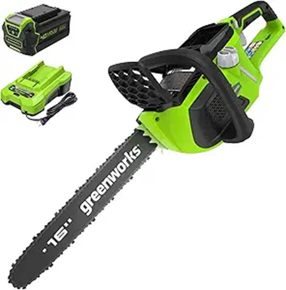 Greenworks 40V Cordless Chainsaw with Battery and Charger
