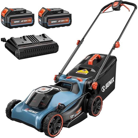 SENIX 40V 17 Cordless Lawn Mower with Batteries