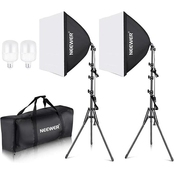 NEEWER 700W Softbox Lighting Kit with 2 Bulbs
