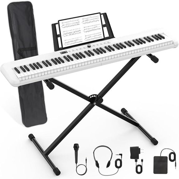 88-Key Digital Piano with Accessories and Bluetooth