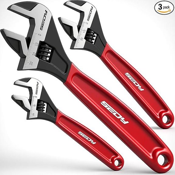 SEDY Adjustable Wrench Set with Cushion Grip