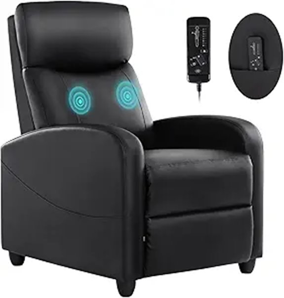 Smug Leather Recliner Chair with Adjustable Support