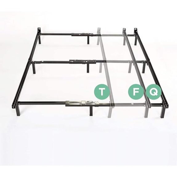 ZINUS Metal Adjustable Bed Frame for Twin to Queen