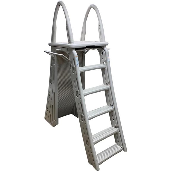Confer Plastics Adjustable A-Frame Safety Ladder for Pools