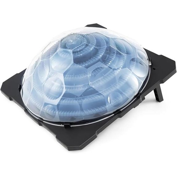 Solar Pool Heater with Rotatable Connectors and Foldable Legs