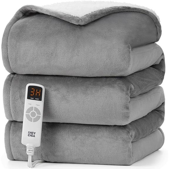 EHEYCIGA Heated Blanket with 9 Levels & Auto Off