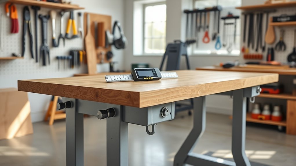 adjustable workbench features