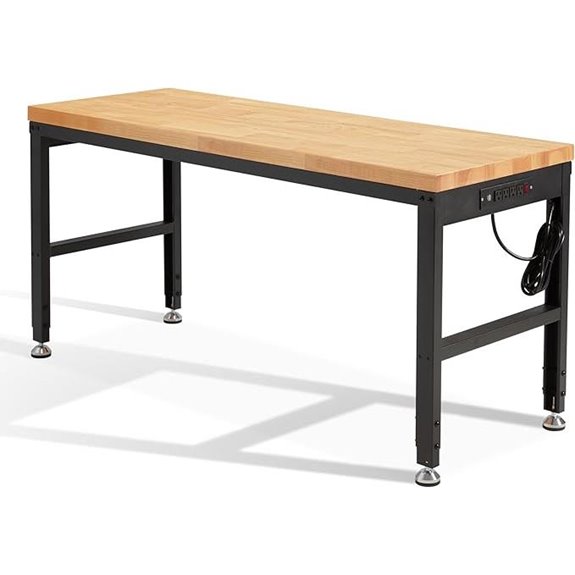HABUTWAY Adjustable Workbench with Power Outlets