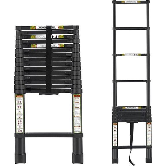 RIKADE Aluminum Telescoping Ladder 20.3ft 330lb Capacity