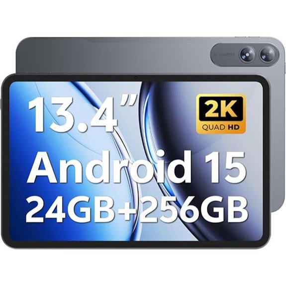 Android 13 Tablet 24GB RAM 256GB Storage 13MP Camera