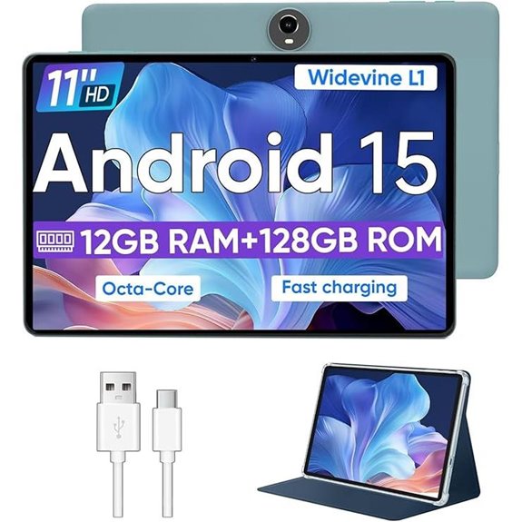 Android 15 11-Inch Tablet with 12GB RAM & 128GB Storage
