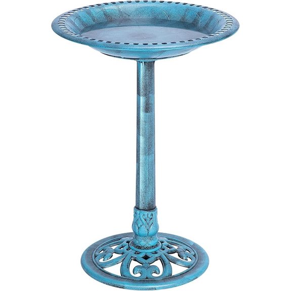 VIVOHOME 28 Polyresin Antique Outdoor Bird Bath