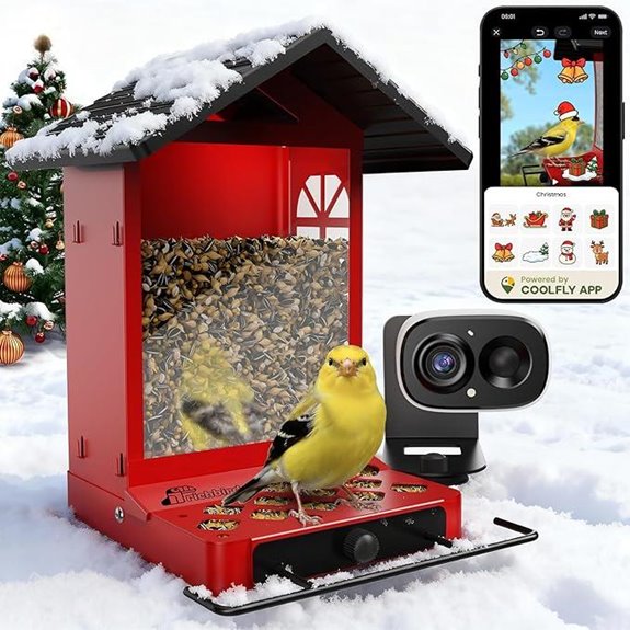 Smart Bird Feeder with Camera & Night Light