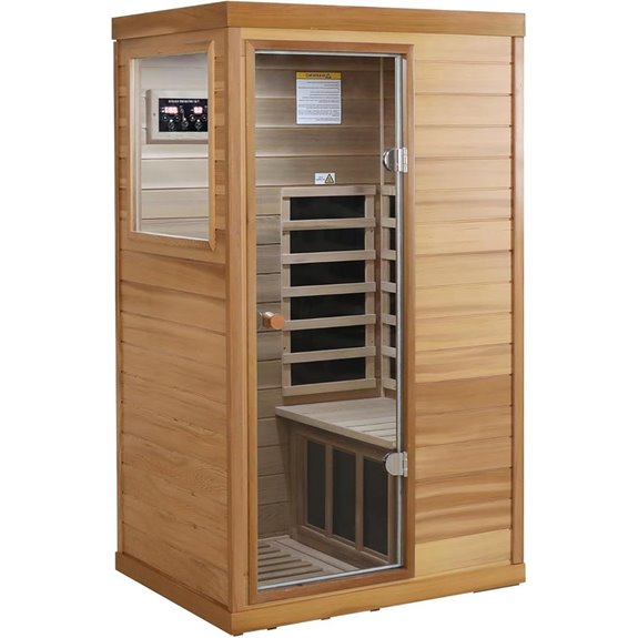 Infrared Sauna with Bluetooth LED and Low EMF Heaters