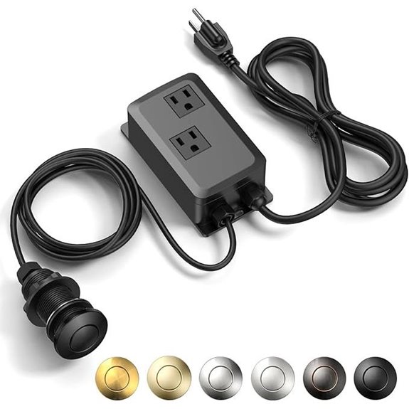 Garbage Disposal Air Switch Kit with Brass Cover