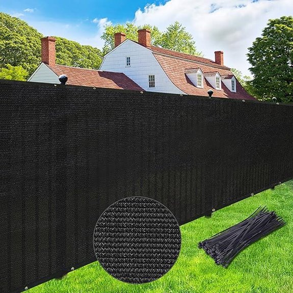 Upgrade Privacy Fence Shade Cover with Brass Grommets