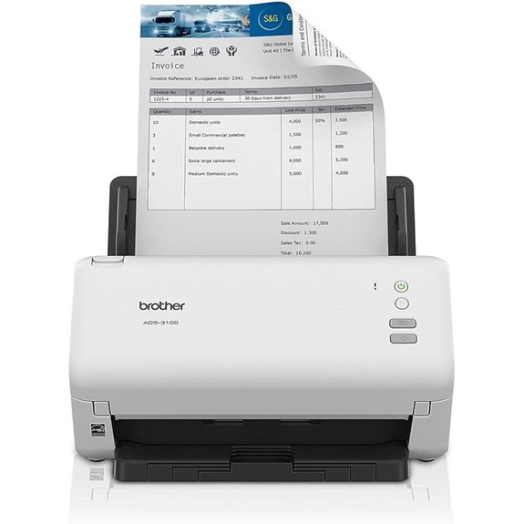 Brother ADS-3100 Desktop Scanner 40ppm White