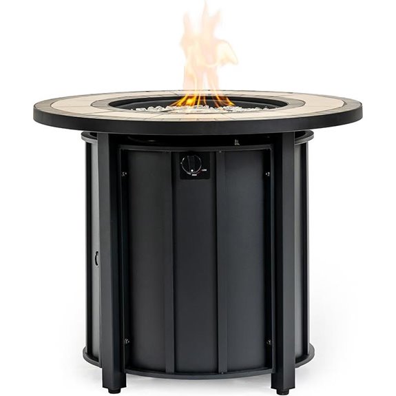 30 Ceramic Gas Fire Pit Table with Lid
