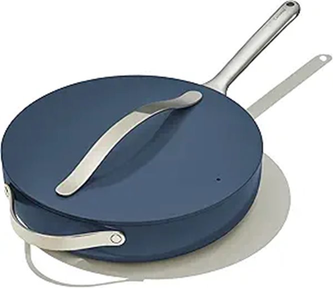 Caraway Nonstick Ceramic Sauté Pan with Lid
