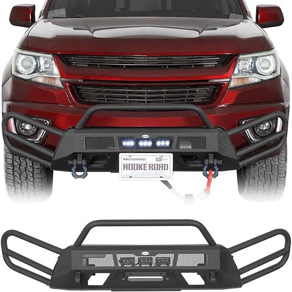 Hooke Road Chevy Colorado Stubby Front Bumper with Winch Plate