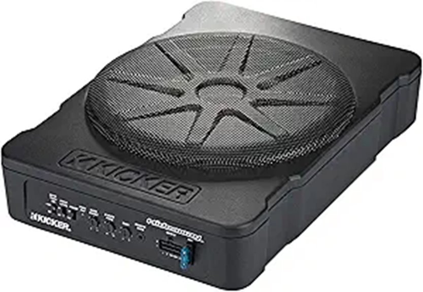Kicker 51HS10 Hideaway Compact Powered Subwoofer 10-Inch
