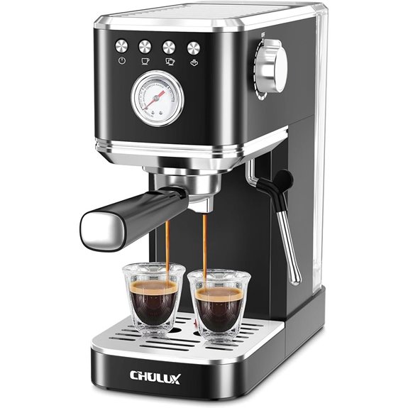compact espresso machine with frother