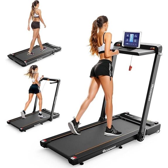 3-in-1 Folding Under Desk Treadmill with Remote