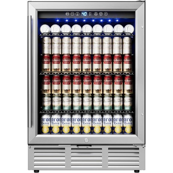 24-Inch Beverage Refrigerator with Glass Door