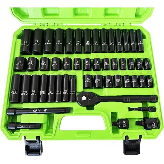50-Piece SAE & Metric Socket Set with Case